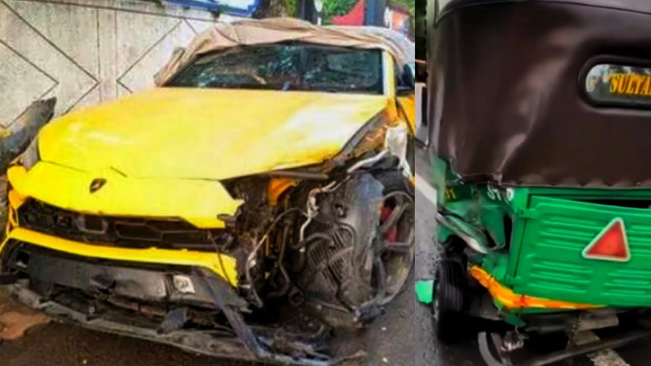 Lamborghini Urus collied with an auto