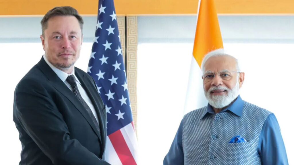 Elon musk और नरेंद्र मोदी 