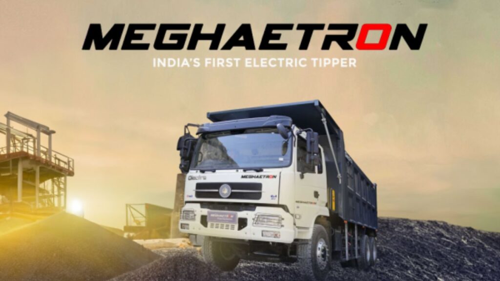 Olectra Meghaetron electric tipper truck